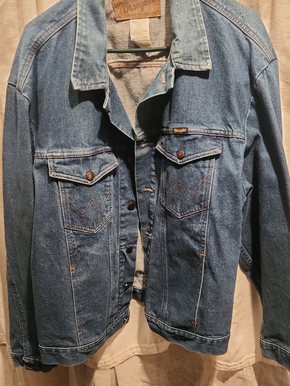 Wrangler Men's Denim Jacket Darker Blue